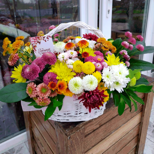 Композиция в корзине &quot;Чудесное мгновение&quot; в Новоозёрном