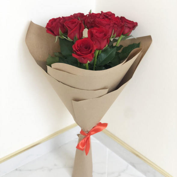 Букет 11 красных роз в Новоозёрном
