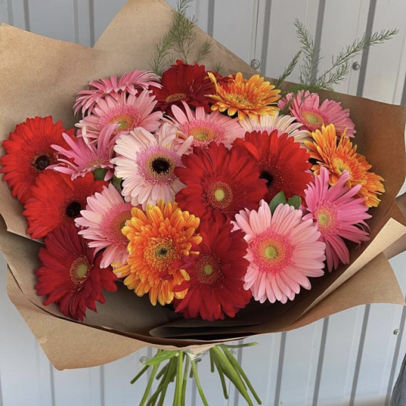 Букет Гербера микс в Новоозёрном