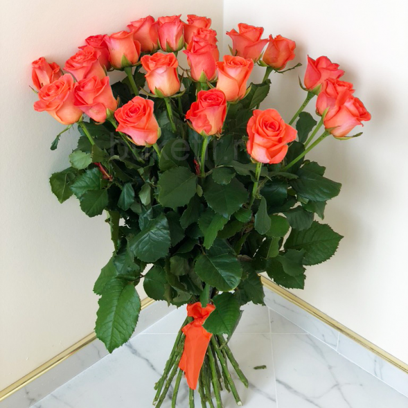 21 коралловая роза, лента в Новоозёрном