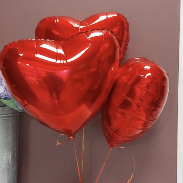 Фольгированый шар в форме сердца 1 шт. в Новоозёрном