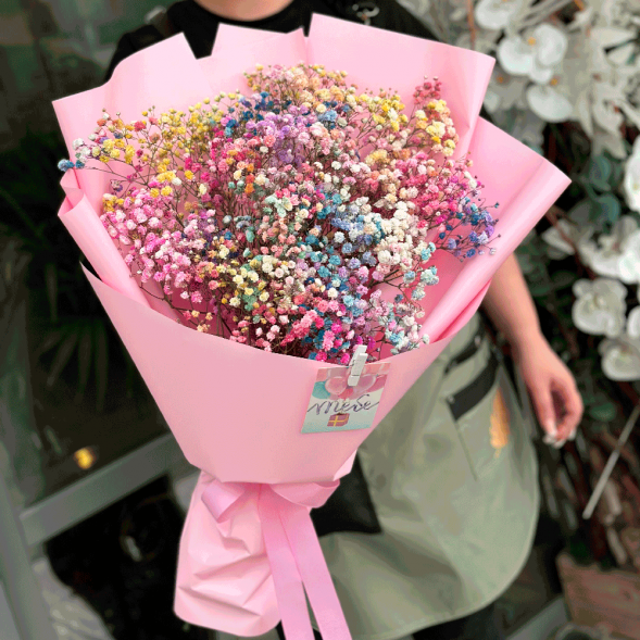 Букет Радужная гипсофила в Новоозёрном