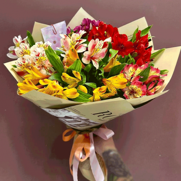 Букет 11 альстромерий в Новоозёрном