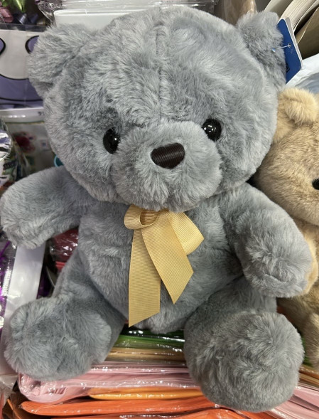 Плюшевый мишка тёмный 30-35 см. в Новоозёрном